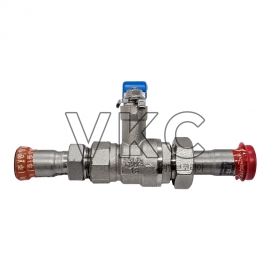 1000001812 영동금속 국산 KS 황동 SU 조인트 보온 볼밸브 (2구) 10K 15A~50A (YK 니켈 크롬 도금 풀보어 SU조인트 볼밸브)