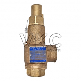 1000001883 유연 청동 저양정식 안전밸브 SFL-1S 15A~50A 나사식, 물, 오일, 밀폐형 (캡형 안전변, 펌프용 릴리프밸브 MAX 11K)