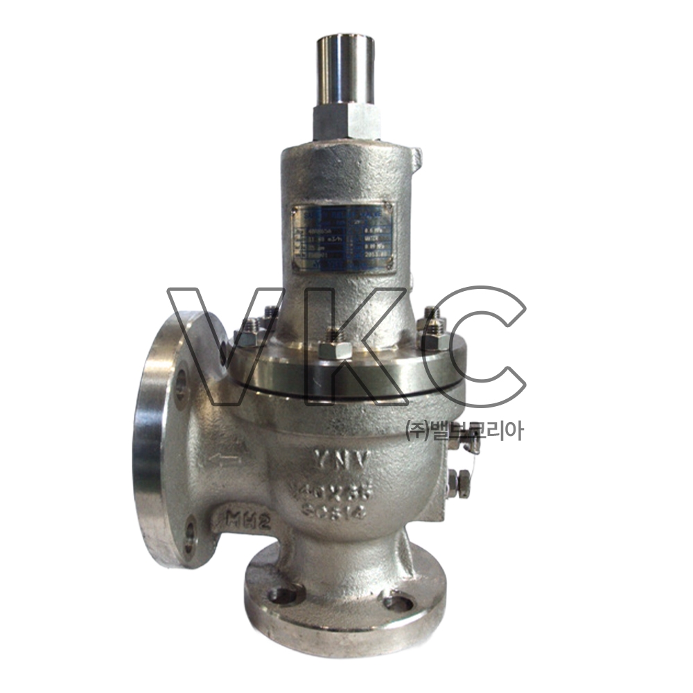 1000001962 YNV 스텐 가스용 안전밸브 GSV-3F(NL) 30K 15A~100A 플랜지식, 밀폐형 (와이엔브이 압축가스, 액화가스용 SCS13 안전변, 설정압력 범위 2.2-3.3MPa)