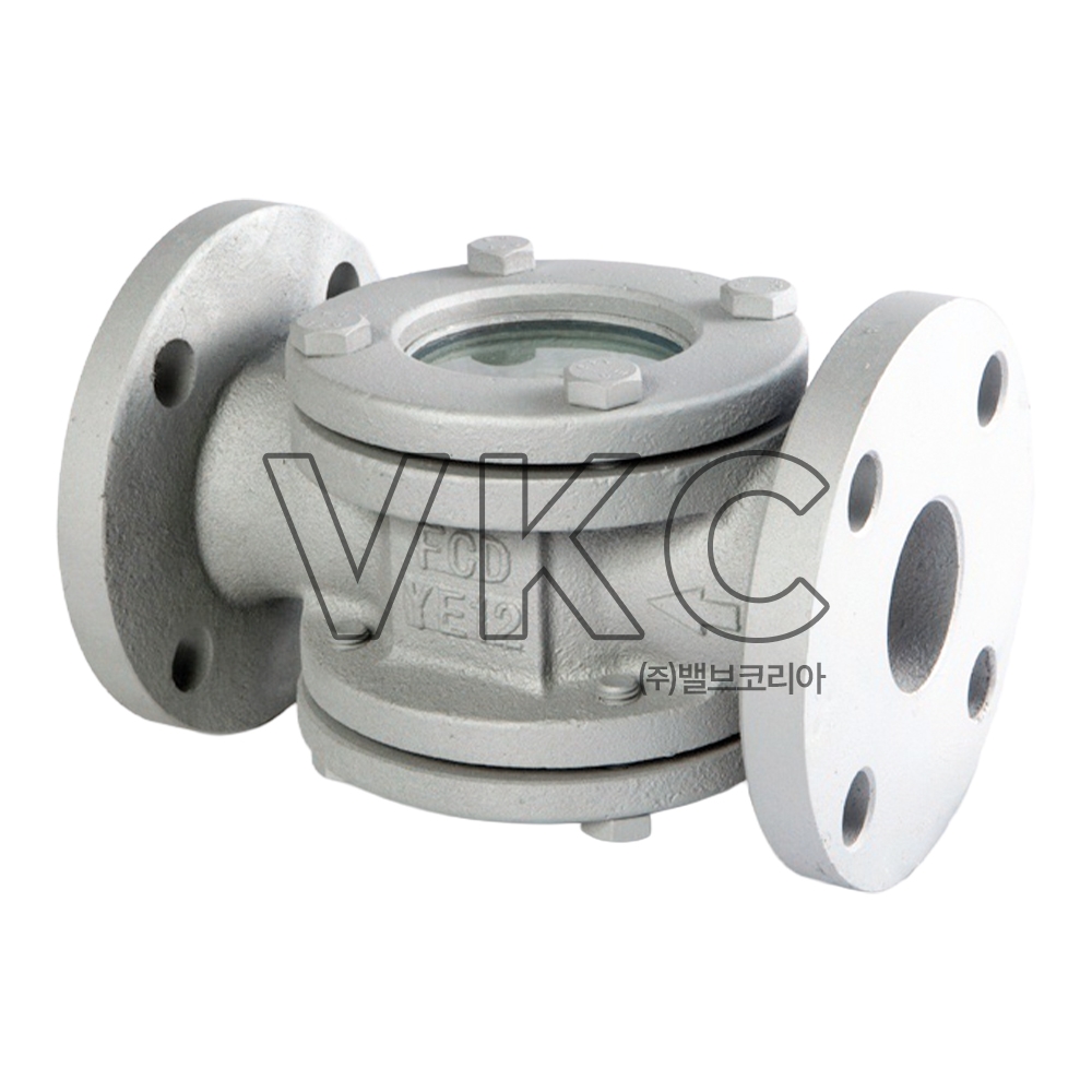 1000002061 YNV 주철 사이트글라스 DUG-1F 10K 15A~25A 플랜지식, 응축수용 (와이엔브이 FCD 닥타일 물용 유량계)