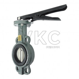 1000002154 (국산) 동진밸브 닥타일 20K 40A~150A 웨이퍼형 고무붙이 레버식 버터플라이 밸브 DBL-2W (GCD450 주철버터플라이)