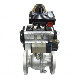 1000002161 동진밸브 스텐 플랜지타입(F) 에어실린더 볼밸브(2-WAY) 10K 15A~150A DBVP-1F