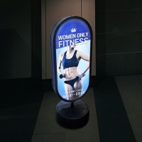 LED라운드입간판-양면철제스텐드