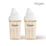 헤겐 애착젖병 PPSU 240ml 트윈 2P (2단계 젖꼭지포함)★보관뚜껑 1P 증정(컬러랜덤)