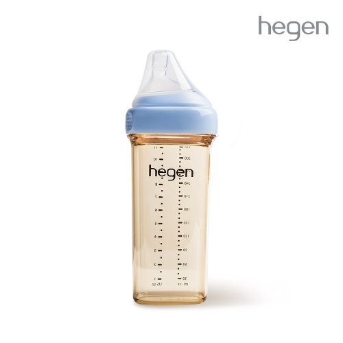 헤겐 컬러젖병 PPSU 330ml 블루(1P) (젖꼭지 3단계포함)