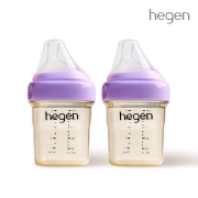 헤겐 컬러젖병 PPSU 150ml 퍼플 트윈 (젖꼭지1단계포함)★보관뚜껑 1P 증정(컬러랜덤)