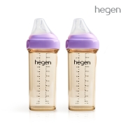 헤겐 컬러젖병 PPSU 330ml 퍼플 트윈 (젖꼭지3단계포함)★보관뚜껑 1P 증정(컬러랜덤)