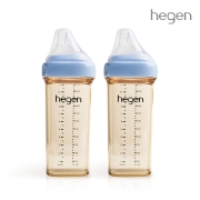 헤겐 컬러젖병 PPSU 330ml 블루 트윈 (젖꼭지3단계포함)★보관뚜껑 1P 증정(컬러랜덤)