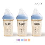 헤겐 애착젖병 PPSU 240ml 트리플팩(3P)(젖꼭지 2단계 포함)(색상선택)★보관뚜껑 1P 증정(컬러랜덤)