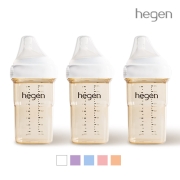 헤겐 애착젖병 PPSU 240ml 트리플팩(3P)(젖꼭지 2단계 포함)(색상선택)★보관뚜껑 1P 증정(컬러랜덤)