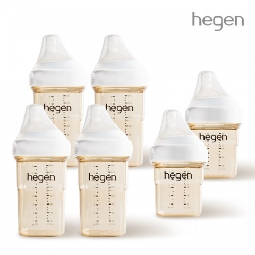 헤겐 혼합 수유 패키지2 (젖병 240ml 4P+150ml 2P)(젖꼭지 포함)★보관뚜껑 2P 증정(컬러랜덤)