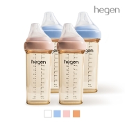 헤겐 컬러젖병 PPSU 330ml 쿼드라팩(4P) 색상선택 (젖꼭지 3단계 포함)★보관뚜껑 1P 증정(컬러랜덤)