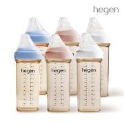 헤겐 분유 수유 패키지 3(젖병 330ml 6P)(젖꼭지 3단계 포함)(컬러선택)★보관뚜껑 2P 증정(컬러랜덤)