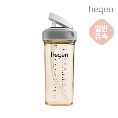 헤겐 일반유속  V3 빨대컵 PPSU 330ml 그레이★빨대 리필 2P(일반유속) 증정