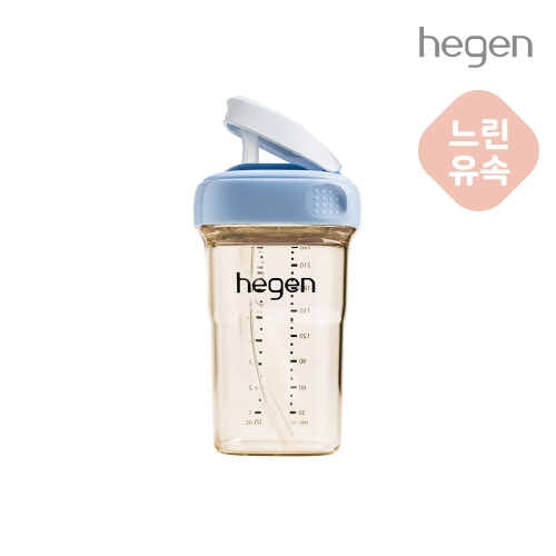 헤겐 NEW 빨대컵 PPSU 240ml 블루 (느린 유속)