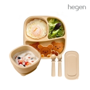[이유식올인원세트] 헤겐 실리콘 플레이트+볼&스낵 SET + 포크&스푼 SET
