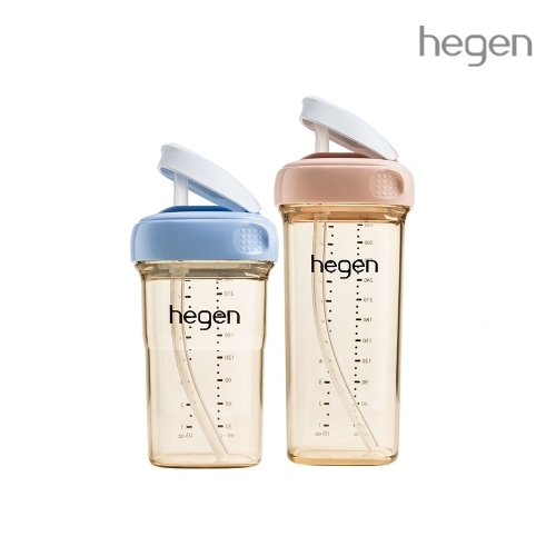 [빨대컵 올인원 SET]헤겐 빨대컵 PPSU 240ml(느린유속) + V3 빨대컵 330ml★올라운더컵 뚜껑 핑크_사은품 증정