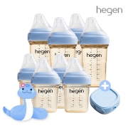 [청사맘SET] 헤겐 애착젖병 PPSU 150ml 4P + 240ml 4P (색상선택)(젖꼭지 포함)★보관뚜껑 2P(블루) 증정
