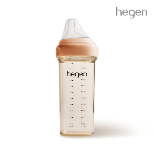 헤겐 컬러젖병 PPSU 330ml 오번(1P) (젖꼭지 3단계포함)