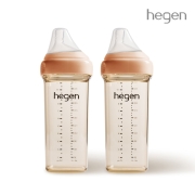 헤겐 컬러젖병 PPSU 330ml 오번 트윈 (젖꼭지3단계포함)★보관뚜껑 1P 증정(컬러랜덤)