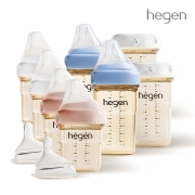 [설 한정 50%할인 올인원 세트]헤겐 애착젖병 PPSU 150ml 4P(젖꼭지포함) + 240ML 2P(젖꼭지포함)+ 보관용기 240ml 2p + 젖꼭지 2p 단계선택