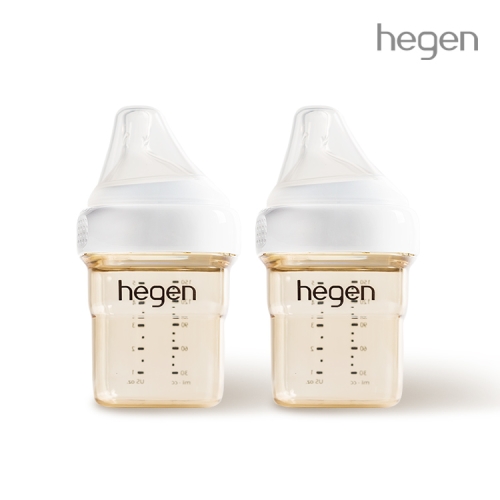 [신생아 추천템]헤겐 애착젖병 PPSU 150ml 트윈 2P (1단계 젖꼭지포함)+젖꼭지 0단계 2P