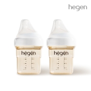 [신생아 추천템]헤겐 애착젖병 PPSU 150ml 트윈 2P (1단계 젖꼭지포함)+젖꼭지 0단계 2P