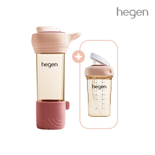 헤겐 450ml 라이프스타일 보틀 PPSU 핑크로제트★느린유속빨대컵 증정(컬러랜덤)