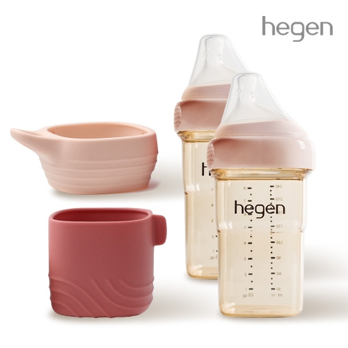 헤겐 젖병 240ml 트윈 + 루프&부트 핑크로제트