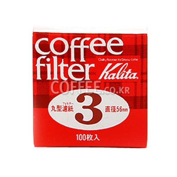 칼리타 라운드 커피필터 #3 (56mm)/워터드립 겸용