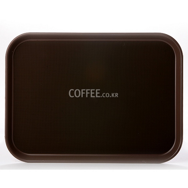 논슬립 사각 쟁반 트레이 브라운(대) 410*300