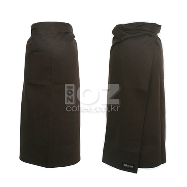 플러스원 스탠다드 롱 앞치마 브라운