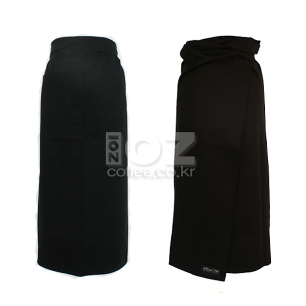 플러스원 스탠다드 롱 앞치마 검정