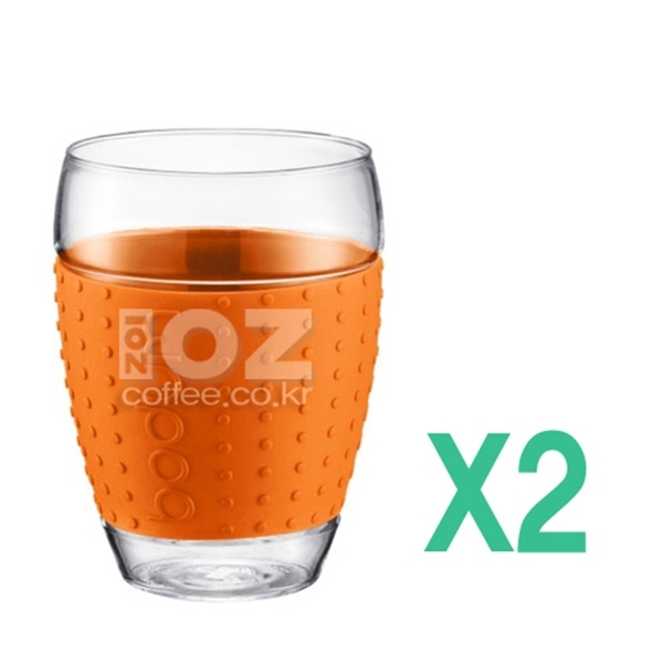 [특가할인] 보덤 파비나 글라스 컵 2P 오렌지 450ml(11166-106)