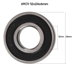 [ECT]자전거 휠셋 허브 베어링 6001Rs 12x28x8mm 루버 쉴드 1개