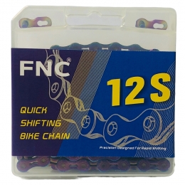 [FNC]자전거체인 12단-126L 레인보우 경량 할로우텍 고급체인 퀵링크포함