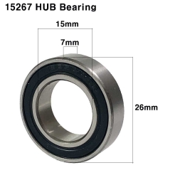 [NBK]자전거 휠셋 허브 베어링 15267 2RS 15x26x7mm 루버 쉴드 1개
