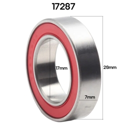 [NBK]자전거 휠셋 허브 베어링 17287 2RS 17x28x7mm 루버 쉴드 1개