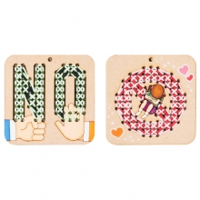 학교폭력예방십자수키링만들기(2종세트)