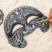 자개 스크래치 가면