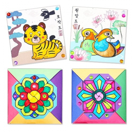 전통 색칠민화 딱지놀이 (4인용)