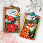 전통 민화 가방걸이