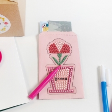 카네이션 보석십자수 쿠폰 봉투 만들기 (1인용, 2종 택 1)