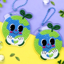 [하하당] 지구야 사랑해 보석십자수 키링