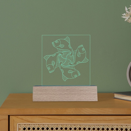 [온교육] 아크릴 7색 무지개등-사각(40인용)(40개,케이블포함)