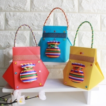 색동 복주머니 종이접기(5인)