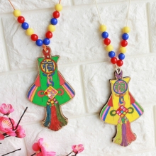 우드 복주머니 목걸이(5인)