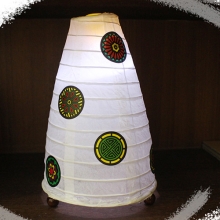 문양스티커로 꾸민 한지전등