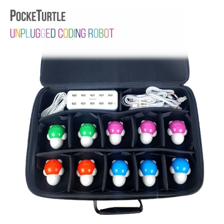 포켓터틀 스쿨패키지-캐리어 언플러그드 교육용 코딩로봇