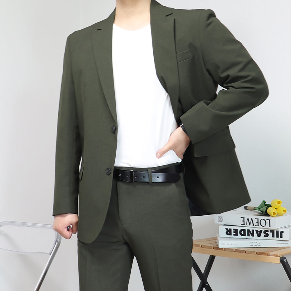 남자결혼식복장 새미정장 카키수트